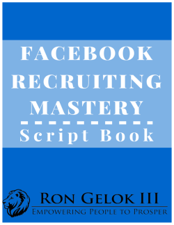 Facebook Recruiting Mastery Script Book