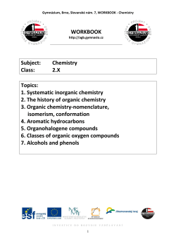 1. Systematic inorganic chemistry 2. The history of organic chemistry