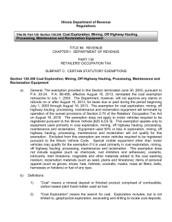 Part 130.350 Coal Exploration, Mining, Off Highway