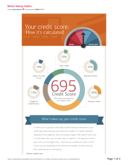 Your credit score - Better Money Habits