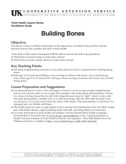Building Bones - UK College of Agriculture