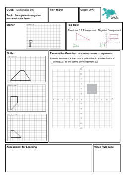 Enlargement - negative and fractional scale factor
