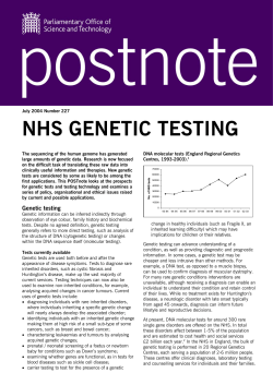 nhs genetic testing