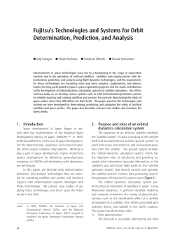 Fujitsu`s Technologies and Systems for Orbit Determination
