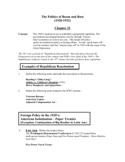 The Politics of Boom and Bust