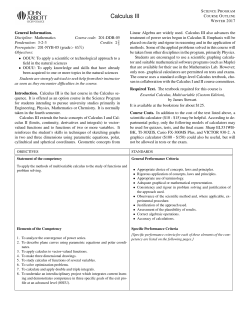 Calculus III - John Abbott College