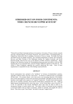 IZA Seminar - Daniel S. Hamermesh (24.06.03): STRESSED OUT