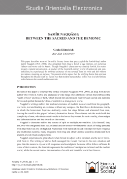 samīr naqqāsh: between the sacred and the demonic