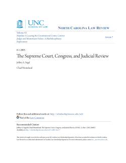 The Supreme Court, Congress, and Judicial Review