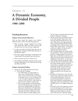Chapter 31: A Dynamic Economy, A Divided People