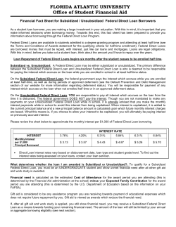 Direct Loan Fact Sheet - Florida Atlantic University