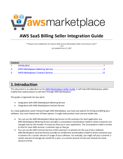 AWS Marketplace Seller Guide