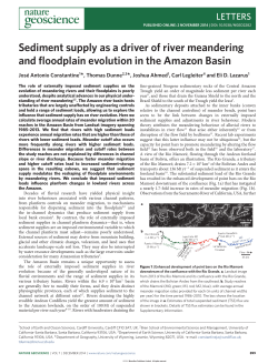 Sediment supply as a driver of river meandering and floodplain