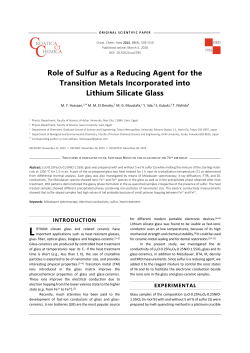 Role of Sulfur as a Reducing Agent for the Transition Metals