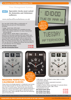 MODERN PERPETUAL CALENDAR CLOCKS www