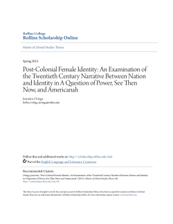 Post-Colonial Female Identity