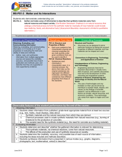 MS-PS1-3 Evidence Statements