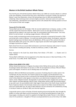 Masters in the British Southern Whale Fishery