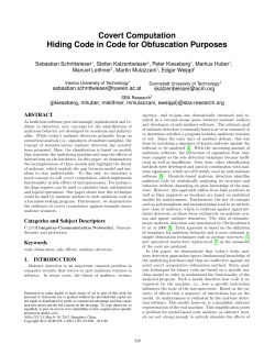 Covert computation: hiding code in code for