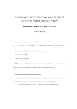 endogenous party formation and the effect of income