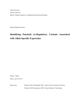 Identifying Potential cis-Regulatory Variants Associated