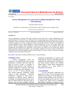 Airway Management of a Large Neck Swelling Scheduled For Total