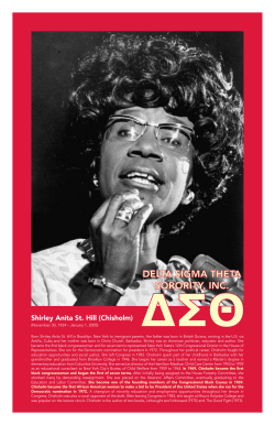 Shirley Anita St. Hill (Chisholm)