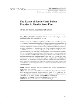 The extent of south-north pollen transfer in Finnish Scots pine