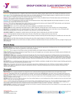 group exercise class descriptions
