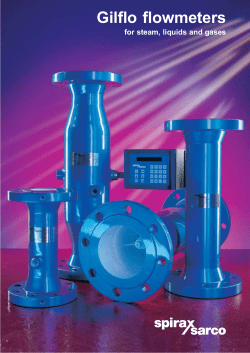 Gilflo Flowmeters for Steam, Liquids and Gases