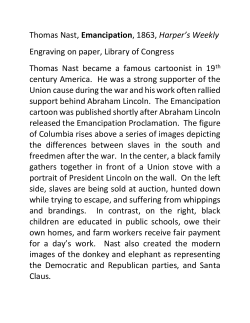Thomas Nast, Emancipation, 1863, Harper`s Weekly