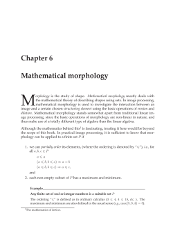 Chapter 6 Mathematical morphology
