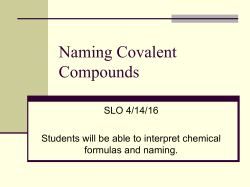Naming covalent compounds