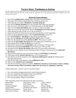 Unit 2: Washington to Jackson