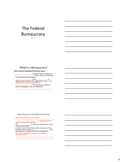The Federal Bureaucracy