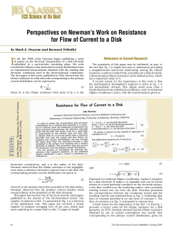 Perspectives on Newman`s Work on Resistance for Flow of Current