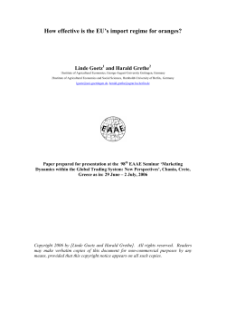 How effective is the EU`s import regime for oranges?