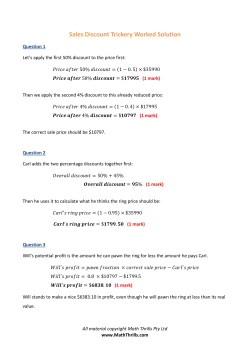 Sales Discount Trickery Worked Solution