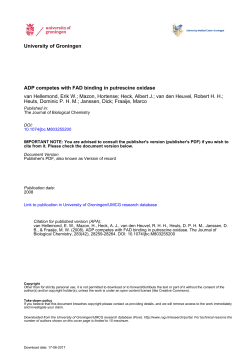 ADP competes with FAD binding in putrescine oxidase van
