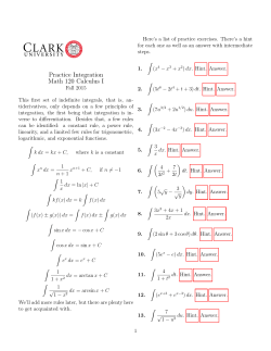 Practice your integration