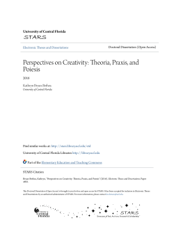 Perspectives on Creativity: Theoria, Praxis, and Poiesis