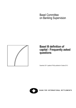 Basel III definition of capital - Bank for International Settlements
