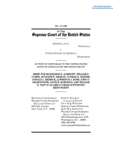 Brief for Madeleine K. Albright, William S. Cohen, Rudolph F. Deleon