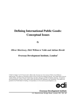 Defining International Public Goods