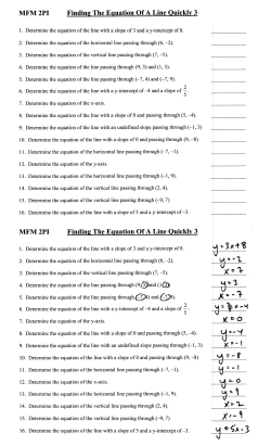 Finding The Equation Of A Line Quickly 3 plus Answers