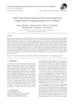 Carbon and nitrogen emissions from stored manure and