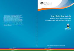 Injury deaths data, Australia: technical report on issues associated