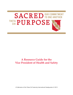 A Resource Guide for the Vice President of Health