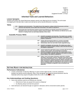 Inherited Traits and Learned Behaviors