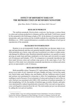 effect of different soils on the reproduction of reniform nematode